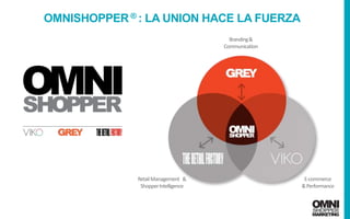 3
OMNISHOPPER ® : LA UNION HACE LA FUERZA
Branding&
Communication
RetailManagement &
ShopperIntelligence
E-commerce
&Performance
 