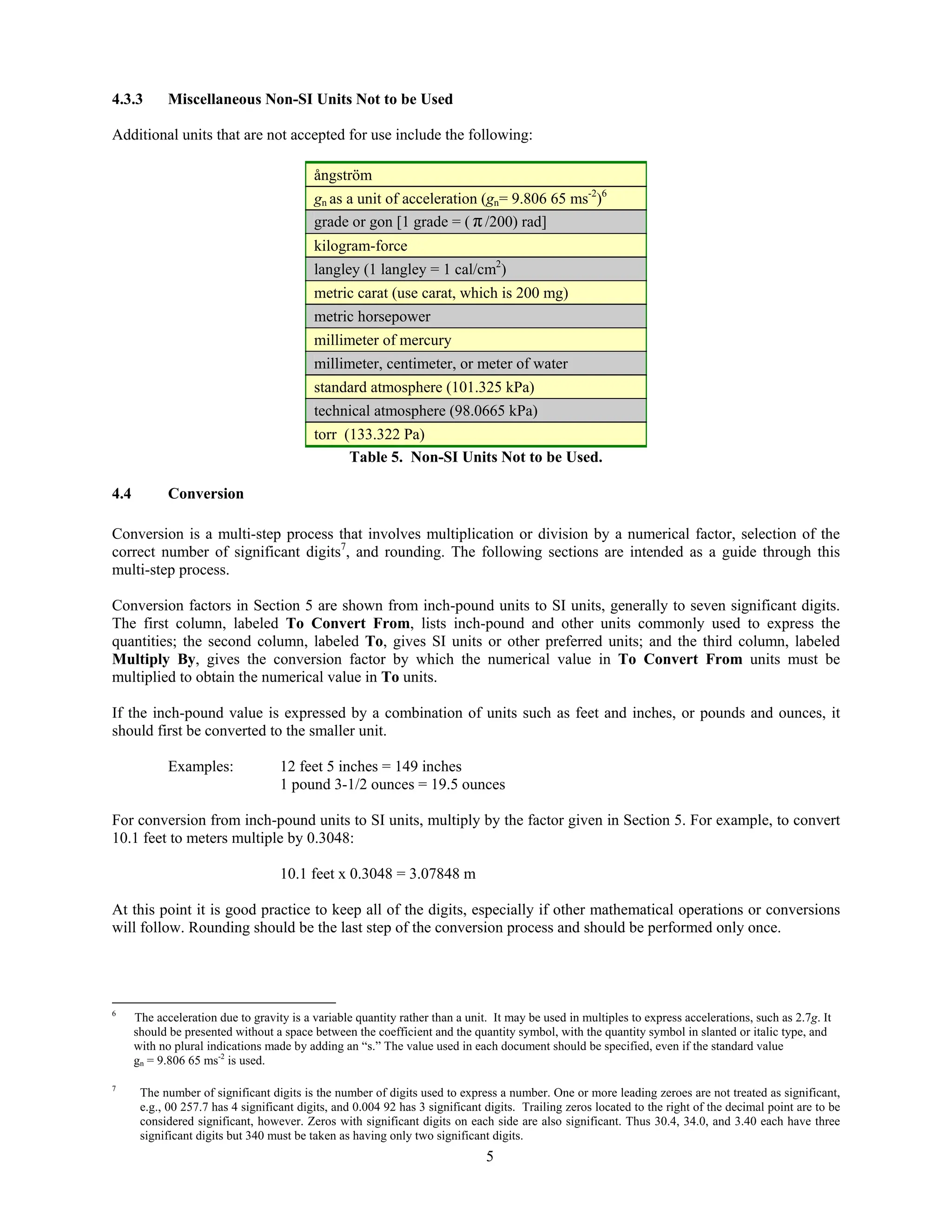 The International System of Units (SI) - Conversion Table | PDF