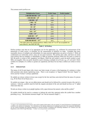 Multiplication Prefix Factor Chart.pdf The International System of Units (SI) - Conversion Table | PDF
