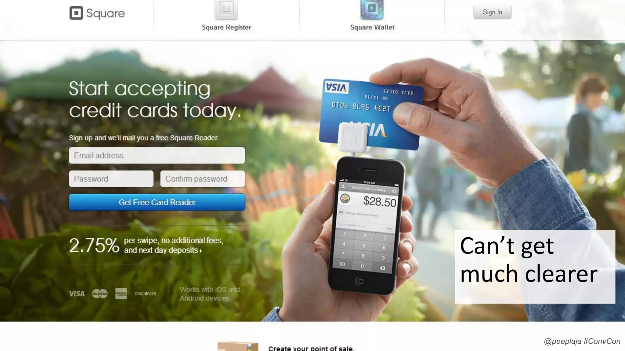 Can’t get
much clearer
@peeplaja #ConvCon

 
