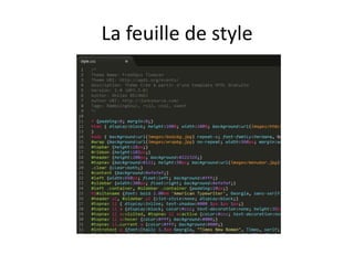 La feuille de style
 