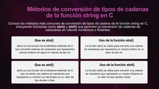 Conversion de Strings | PPTX