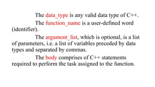 functions...Conversion functions in cpp. | PPTX