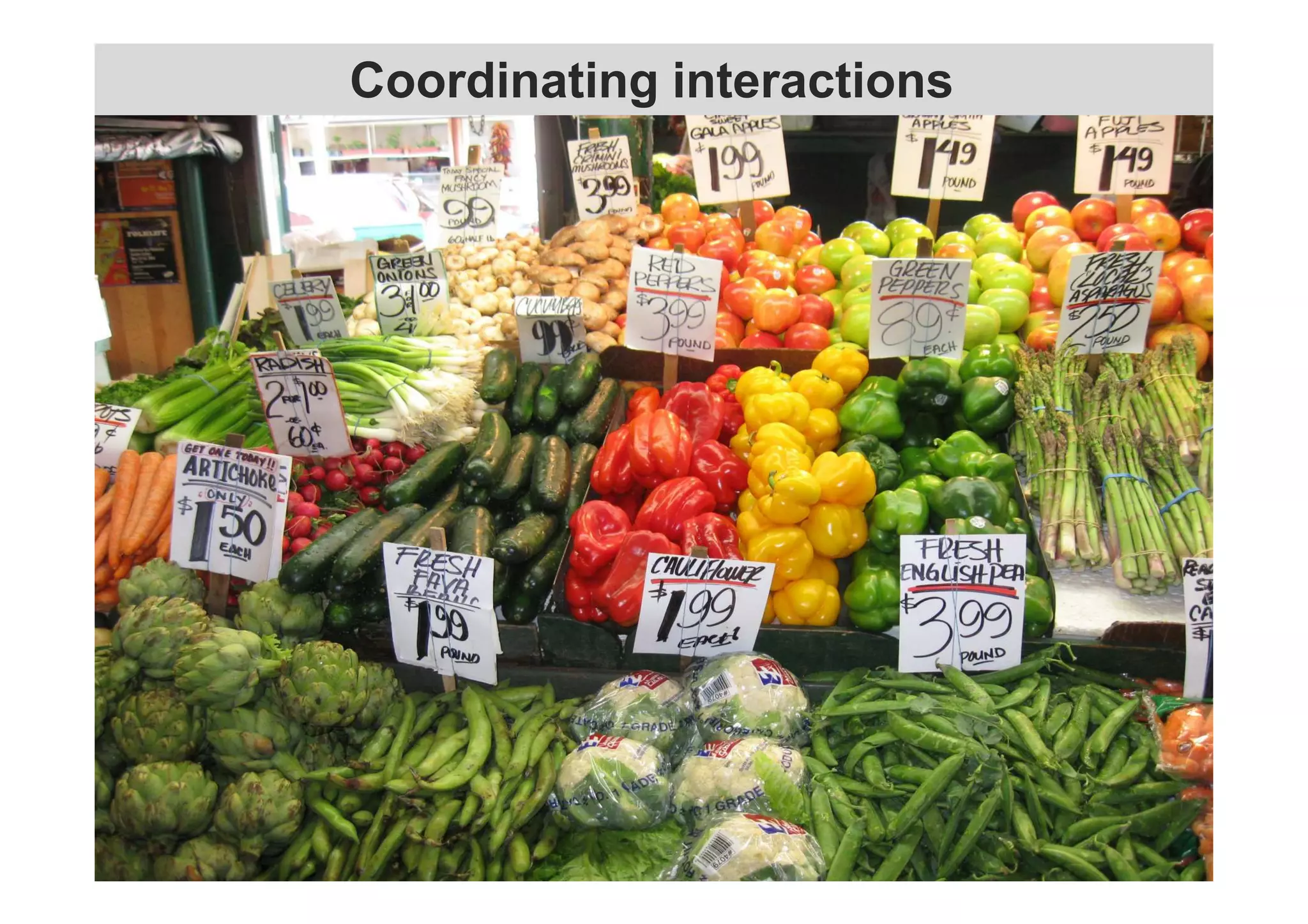 Coordinating interactions 
 