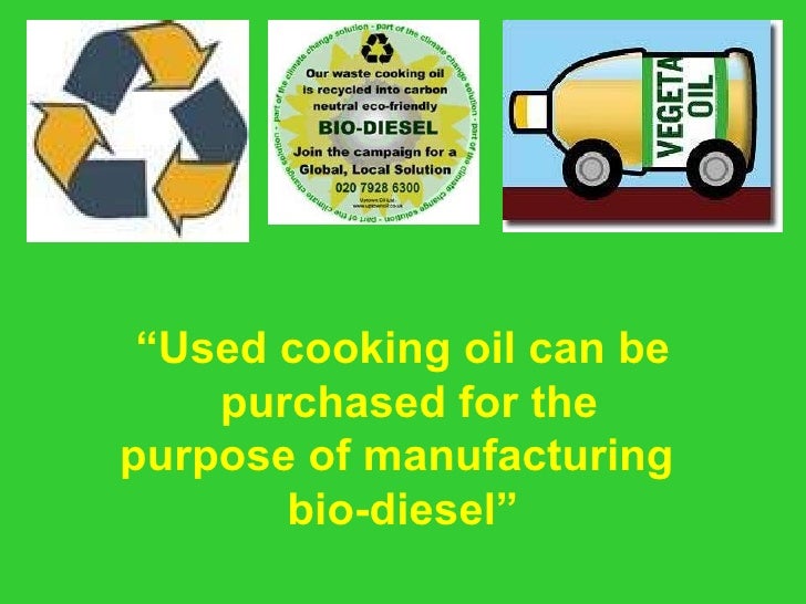 Conversion of Used Cooking Oil to Biodiesel
