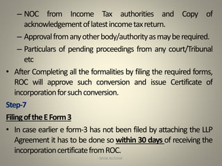 Conversion of company into llp | PPTX