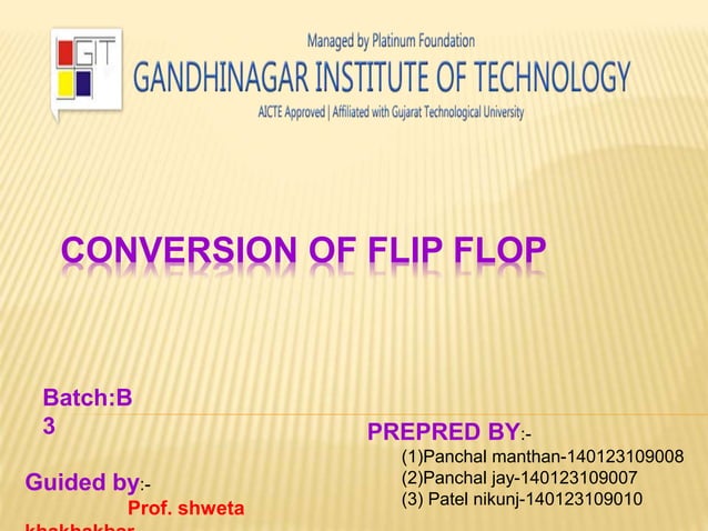 Conversion of flip flop | PPTX
