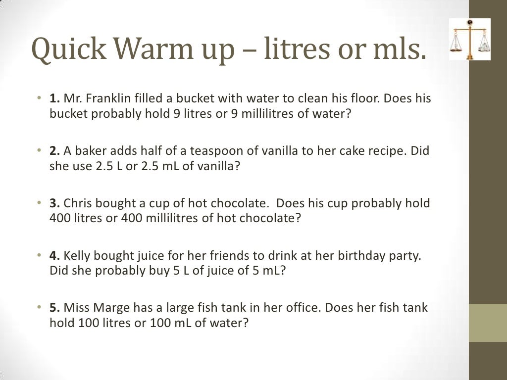 Teaching conversion of metric units