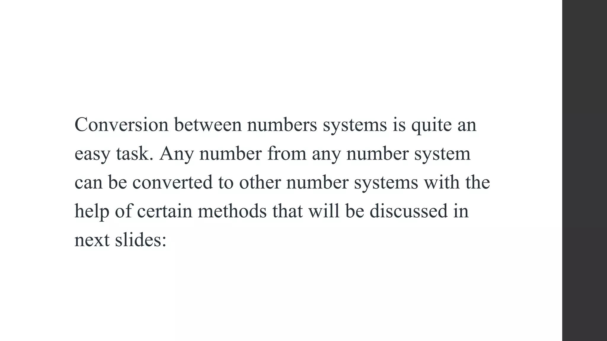 Conversion of Number Systems | PPTX