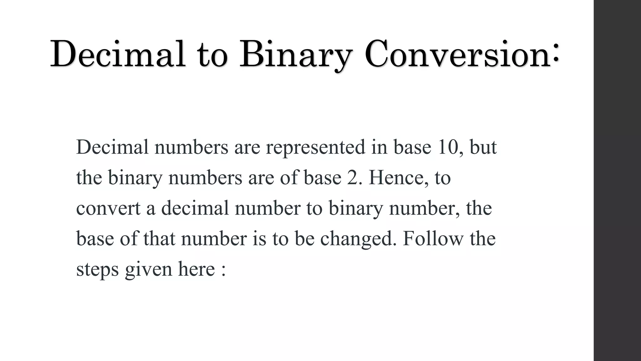 Conversion of Number Systems | PPTX