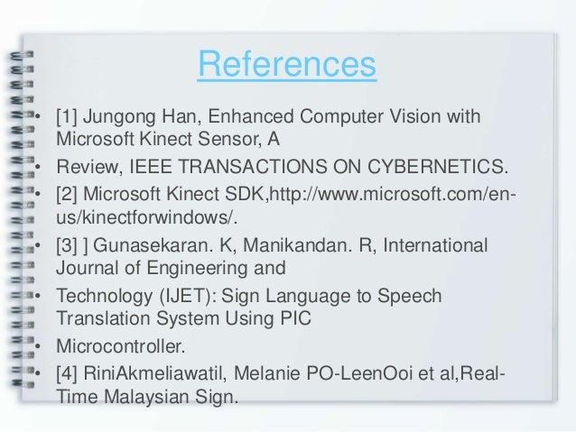 Conversion of sign language to speech using kinect