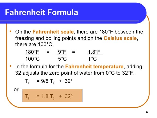 Conversion of temperature