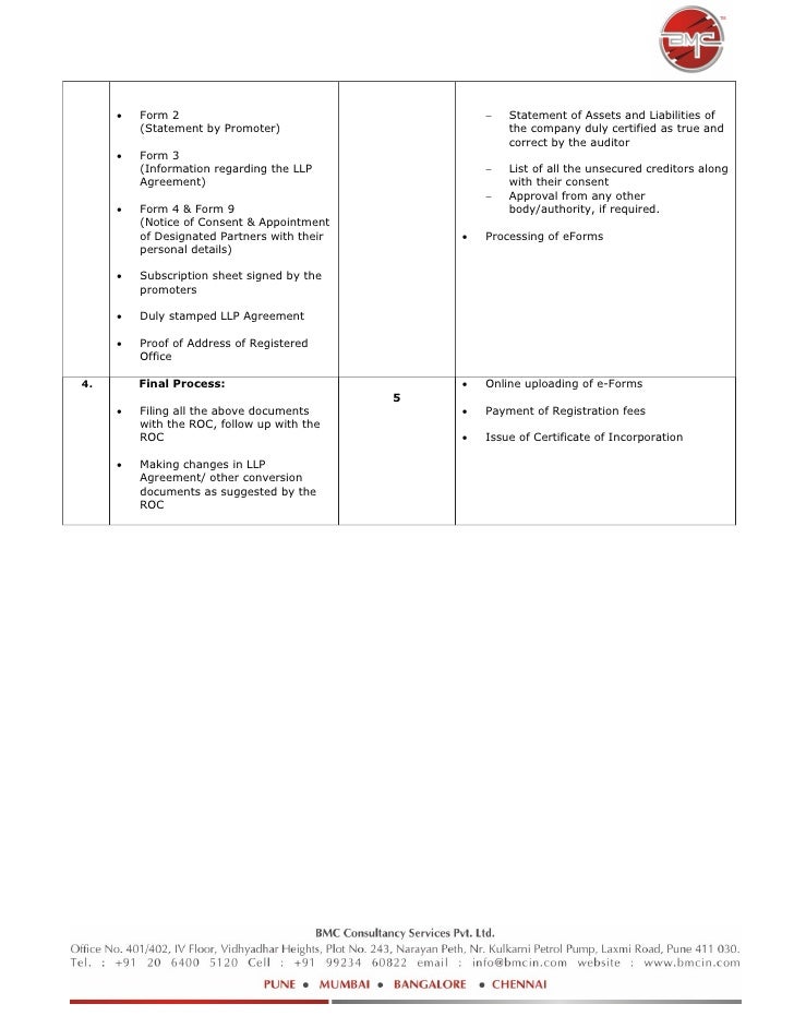 Conversion Of Unlisted Public Company Into Llp In Chennai