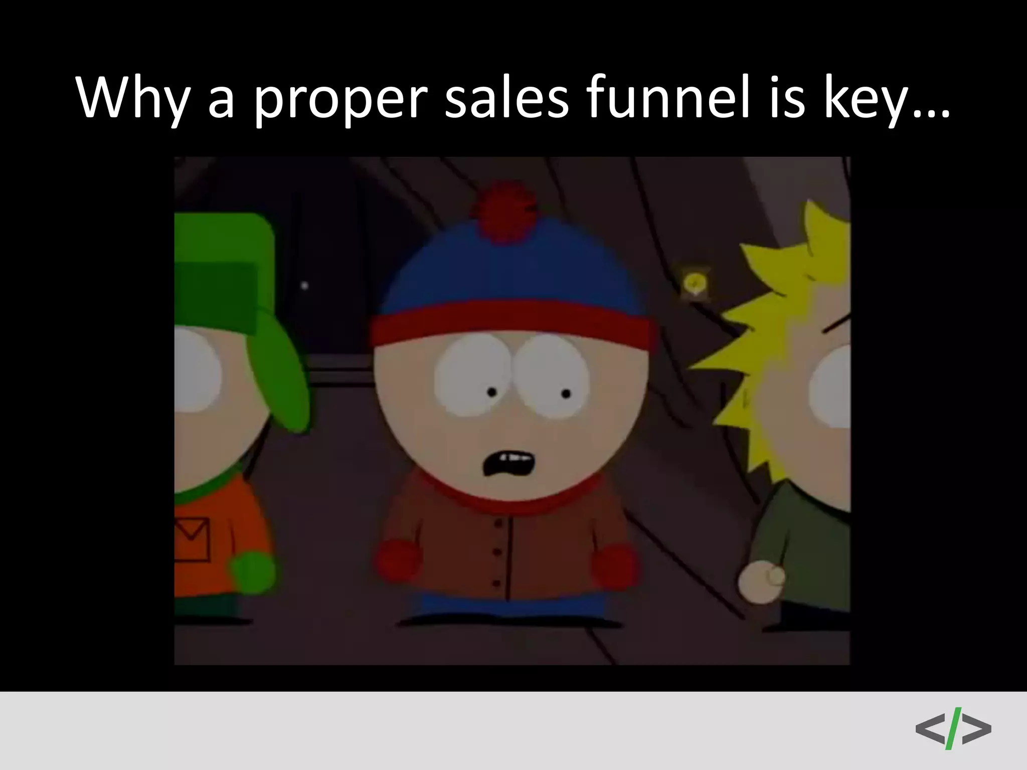 Why 
a 
proper 
sales 
funnel 
is 
key… 
 