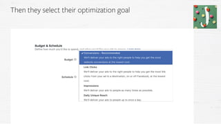 Then they select their optimization goal
 