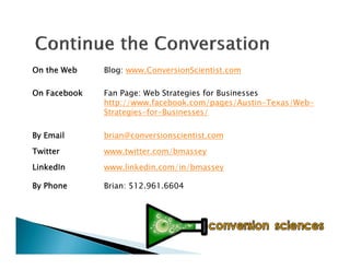 Conversion Sciences Identifying Your Key Conversion Strategies