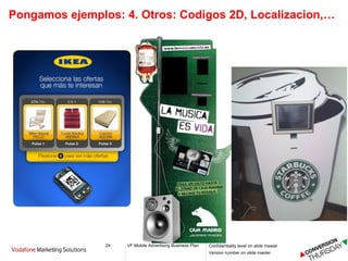 Pongamos ejemplos: 4.  Otros: Codigos 2D, Localizacion,… 