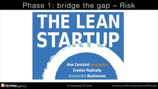 Ton Wesseling | @ TonW
 Growth by Online Experiments #CROworld
Phase 1: bridge the gap – Risk
 