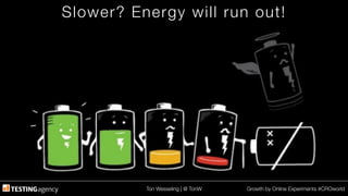 Ton Wesseling | @ TonW
 Growth by Online Experiments #CROworld
Slower? Energy will run out!
 