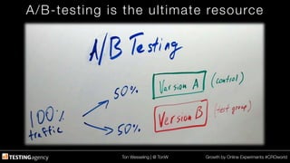 Ton Wesseling | @ TonW
 Growth by Online Experiments #CROworld
A/B-testing is the ultimate resource
 