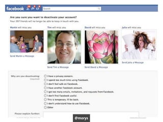 © Andre Morys, Web Arts AG www.web-arts.com
Test: facebook Acount Deaktivierung
58
@morys
 