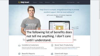 So what? What does
it enable me to do?

 