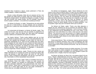 centelhas! Para mudarmos a figura, muitos pertencem à "frota dos
cristãos naftalina - cristãos imobilizados" .
Escute a estas afirmações, feitas não por pessoas de fora, mas
por aqueles que estão dentro da Igreja, ditas nos nossos Ashrams, na
"Manhã do coração aberto": No Ashram de Sapporo, no Japão: "A Igreja
não está tocando nas nossas feridas, não há confissão. Penso que
levarei a igreja a confessar - a nos abrirmos na presença de Deus".
No Ashram de Sendai, no Japão: "Arrependi-me da minha atitude
fria para com a minha família e, na noite passada, tudo se esclareceu.
Eu queria ser o patrão dos meus familiares e não tinha amor para com
eles".
Um comerciante de ferragens, no Ashram de Sendai, Japão: "Sou
cristão há 30 anos, mas vejo que não sou honesto no pagamento do
imposto de renda. Tenho de reparar isto. Não quero ficar assustado
quando o telefone da recebedoria de imposto me chamar".
No mesmo Ashram: "Tenho muitos defeitos para ser um bom
pastor. Quando as pessoas erram, devo sentir mais profundamente. Sou
frio para com aqueles que fracassam na vida cristã. Ao invés de um
sentimento centralizado no eu, quero ter boa vontade para com todos.
Minha pregação tem sido aquela em que a palavra se torna palavra ao
invés de a palavra se torna carne. Ainda nesse Ashram: "Estou cansado.
Alguém me deu um gravador, de maneira que pude escutar os meus
próprios sermões. Fiquei surpreendido. A linguagem, o pensamento,
tudo era vergonhoso. Preciso começar de novo”.
No Ashram de Hiroshima, Japão: "Preciso de tudo; preciso ser
refeito. Necessito de um coração que confie nos membros da igreja. Não
confio nas pessoas e nada digo porque não tenho fé". No mesmo
Ashram: "Estou conseguindo interessados, mas não sei o que fazer com
eles. Submissão é a minha necessidade mais profunda".
No Ashram de Fukuoka, Japão: "Estou no ministério há 40 anos e
nada aconteceu. Estou com medo. O senso de medo sempre me
aborreceu e, também, um complexo de inferioridade. Eu pensava que
me havia submetido totalmente, mas aparentemente não havia". No
mesmo Ashram: "Quero banir o ressentimento e a luta do meu coração.
Quero que a minha igreja deixe de ser uma igreja centralizada no
ministro para ser uma igreja centralizada em Cristo".

No Ashram de Amagisanso, Japão: "Quero libertar-me de mim
mesmo e ficar cheio do Espírito Santo. Fui salvo de uma moléstia, mas o
temor da mesma está no subconsciente e me impede de servir a Cristo".
No mesmo Ashram: "Quando ouvi o irmão Stanley não sabia porque ele
falava tão depressa. Por que estava ele entusiasmado? Pensei que
devia tentar falar depressa, visto que esse era o segredo do seu poder.
Mas quando falei a minha fala não tocou às pessoas. Eu queria
transformar o mundo, mas eu não podia transformar um grupo de 12
pessoas. Pensei em deixar bigode e tornar os cabelos grisalhos - isso
me ajudaria. Agora vejo que é do Espírito Santo que eu preciso".
No Ashram de Osaka, Japão: "Tenho uma idéia destrutiva a
respeito de tudo. Disseram-me que eu precisava de misticismo. Mas o
conhecimento torna as pessoas orgulhosas, o amor torna-as humildes.
O meu negativismo fez-me desentender-me com o meu irmão. O meu
orgulho é um muro entre Deus e eu. Sinto o vazio que sou". No mesmo
Ashram: "Faz cerca de um ano que comecei a vir à igreja. Compreendo
que sou arrogante e orgulhoso e tenho causado muitos problemas aos
membros da igreja. Quero libertar-me dos velhos hábitos. Quero nascer
de novo neste Ashram".
Ainda nesse Ashram: "Nós, os luteranos, estamos sempre dizendo
que temos as melhores doutrinas, mas o nosso evangelismo não está
marchando. A nossa Igreja Luterana precisa de uma outra Reforma. Em
nossas igrejas temos muitas pessoas procurando, mas não as levamos
à conversão".
Disse um dos melhores homens do púlpito americano: "Fui ao altar
duas vezes porque eu estava pregando um evangelho insípido. E aqui
vem este visitante e prega o evangelho com tanto refrigério e poder que
as pessoas tiram o chapéu e ficam em seus lugares".
No Ashram de Keuka, em Nova York, uma pessoa disse lá do seu
banco: "Resolvi deliberadamente tornar-me pessoa superficial; acho-o
mais fácil. Mas isso fere a minha fé e me fere". Foi dito de uma membro
da igreja: "Ela crê um pouco em tudo. E nada em qualquer coisa". Na
votação na Índia, com 200 milhões de eleitores potenciais, sendo muitos
deles analfabetos, venceram a dificuldade, colocando as urnas de cada
partido em fila, contendo o símbolo do partido. Um homem rasgou a sua
cédula em pequenos pedaços e colocou um em cada uma das 10 urnas
- votou "em todos - e em nenhum! O doutor Samuel Johnson, disse,
certa vez, com vigor: "Um homem pode ser tanto de tudo que nada seja

 