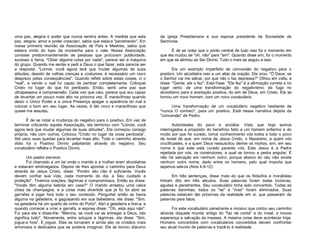 uma paz, alegria e poder que nunca sentira antes. A medida que esta
paz, alegria, amor e poder cresciam, sabia que estava "penetrando". Em
nossa primeira reunião da Associação de Pais e Mestres, sabia que
estava vindo do topo da montanha para o vale. Nossa Associação
consiste predominantemente de pessoas que procuram publicidade,
sucesso e fama. "Obter alguma coisa por nada", parece ser a máquina
do grupo. Quando me sentei e pedi a Deus o que fazer, esta parecia ser
a resposta: "Lonnie, você agora terá que mudar algumas de suas
atitudes; desistir de velhas crenças e costumes; é necessário um novo
desprezo pelas conseqüências". Quando refleti sobre estas coisas, vi o
"real", e vendo o real fui capaz de perdoar completamente. Coloquei
Cristo no lugar do que foi perdoado. Então, senti uma paz que
ultrapassava a compreensão. Cada vez que caio, parece que sou capaz
de levantar um pouco mais alto na próxima vez. É maravilhoso quando
deixo o Único Poder e a única Presença apagar a aparência do mal e
colocar o bom em seu lugar. As vezes, é tão novo e maravilhoso que
quase me assusta.
É de se notar a mudança do negativo para o positivo. Em vez de
terminar criticando aquela Associação, ela terminou com "Lonnie, você
agora terá que mudar algumas de suas atitudes". Ela começou consigo
própria, não com outros. Colocou "Cristo no lugar da coisa perdoada”.
Até usou suas quedas para levantar mais alto. Todo o caminho através
disto foi o Positivo Divino palpitando através do negativo. Seu
vocabulário refletia o Positivo Divino.
Um pastor escreve:
Fui chamado a um lar onde o marido e a mulher eram alcoólatras
e estavam embriagados. Depois de lhes apontar o caminho para Deus
através de Jesus Cristo, disse: "Porém isto não é suficiente. Vocês
devem confiar sua vida, cada momento do dia, a Seu cuidado e
proteção". Tivemos orações, lágrimas e compromissos. Então eu disse:
"Vocês têm alguma bebida em casa?" O marido arrastou uma caixa
cheia de champagne, e a coisa mais divertida que já fiz foi abrir as
garrafas e jogar fora todo o seu conteúdo. Perguntei então se havia
alguma na geladeira, e gaguejando em sua bebedeira, ele disse: "Sim,
na geladeira há um quarto de vinho do Porto". Abri a geladeira e tirei-a, e
quando comecei a virar a garrafa, a esposa disse: "Oh, esta aqui não".
Fui para ela e disse-lhe: "Menina, se você vai se entregar a Deus, isto
significa tudo". Novamente, entre soluços e lágrimas, ela disse: "Sim,
jogue-a fora". E joguei. Eles se tornaram e ainda são os cristãos mais
amorosos e dedicados que se poderia imaginar. Ele se tornou diácono

da igreja Presbiteriana e sua esposa presidente da Sociedade de
Senhoras.
É de se notar que o ponto central de tudo isso foi o momento em
que ela mudou de "oh, não" para "sim". Quando disse sim, foi o momento
em que se alinhou ao Ser Divino. Tudo o mais se seguiu a isso.
Eis um exemplo imperfeito de conversão do negativo para o
positivo. Um alcoólatra veio a um altar de oração. Ele orou: "Ó Deus, se
o Senhor vai me salvar, por que não o faz depressa?" Olhou em volta, e
disse: "Gente, ele o fez". Esta frase: "Ele fez" é a afirmação correta e no
lugar certo, de uma transformação do negativismo, da fuga no
alcoolismo para a aceitação positiva, do sim de Deus, em Cristo. Ele se
tornou um novo homem, com um novo vocabulário.
Uma transformação de um vocabulário negativo hesitante de
"nunca O conheci", para um positivo. Está nessa narrativa depois da
"conversão" de Pedro:
Autoridades do povo e anciãos: Visto que hoje somos
interrogados a propósito do benefício feito a um homem enfermo e do
modo por que foi curado, tomai conhecimento vós todos e todo o povo
de Israel de que, em nome de Jesus Cristo, o Nazareno, a quem vós
crucificastes, e a quem Deus ressuscitou dentre os mortos, sim, em seu
nome é que este está curado perante vós. Este Jesus é a Pedra
rejeitada por vós, os construtores, a qual se tornou a pedra angular. E
não há salvação em nenhum outro; porque abaixo do céu não existe
nenhum outro nome, dado entre os homens, pelo qual importa que
sejamos salvos (Atos 4.8-12).
Em três sentenças, disse mais do que os filósofos e moralistas
tinham dito em três séculos. Suas palavras foram todas incisivas,
agudas e penetrantes. Seu vocabulário tinha sido convertido. Todas as
palavras daninhas, todos os "se" e "mas" foram eliminados. Suas
palavras estavam tão próximas da realidade em si, que passaram de
palavras para fatos.
Foi este vocabulário penetrante e incisivo que cortou seu caminho
através daquele mundo antigo do "faz de conta" e do irreal, e trouxe
esperança e salvação às massas. A mesma coisa deve acontecer hoje.
Homens convertidos com vocabulários convertidos devem confrontar
seu atual mundo de palavras e trazê-lo à realidade.

 