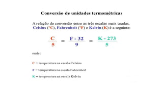 Conversão de escalas - Termodinâmica