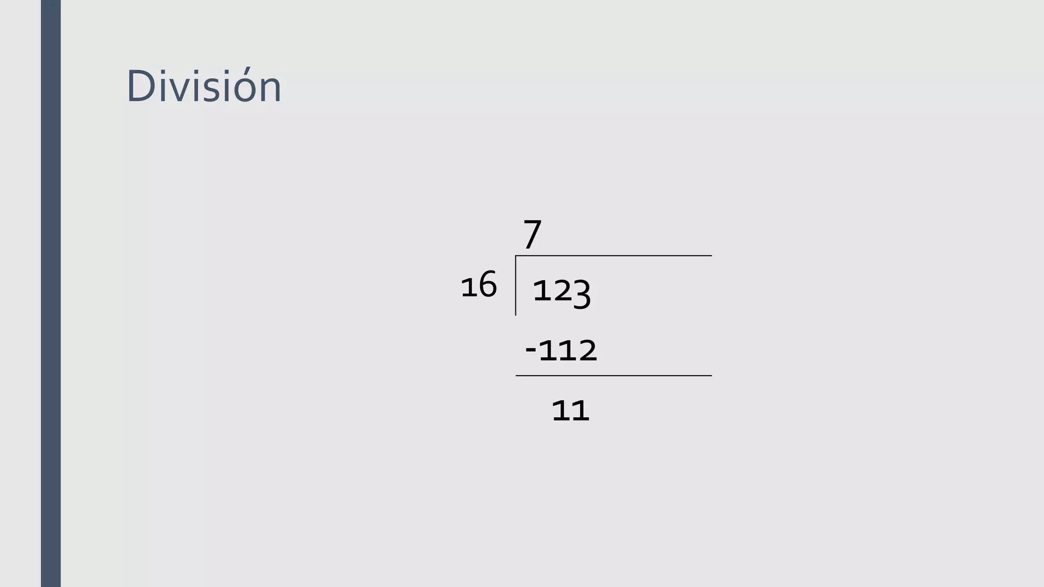 División
7
16 123
-112
11
 