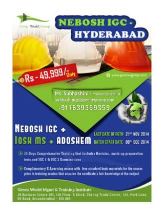 NEBOSH course in Hyderabad, India - Green World Group