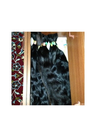 Virgin Dark Very Long Slight Coarse and Wavy Natural Hair Ponytails from EasternHAIR