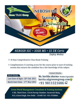 NEBOSH course in Delhi PDF NEBOSH course in Delhi PDF