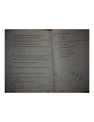 BPUT MCA 2nd sem 2014