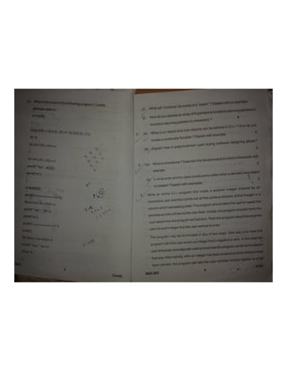 BPUT MCA 2nd sem 2014