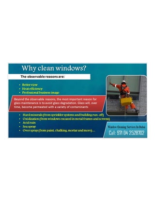Why clean windows