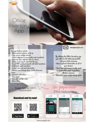 Office inventory mobile app. Snappii