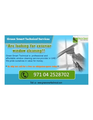 Exterior window cleaning services in Dubai