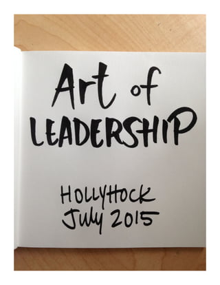 Art of Leadership with Robert Gass: Sketchnotes by Sam Bradd