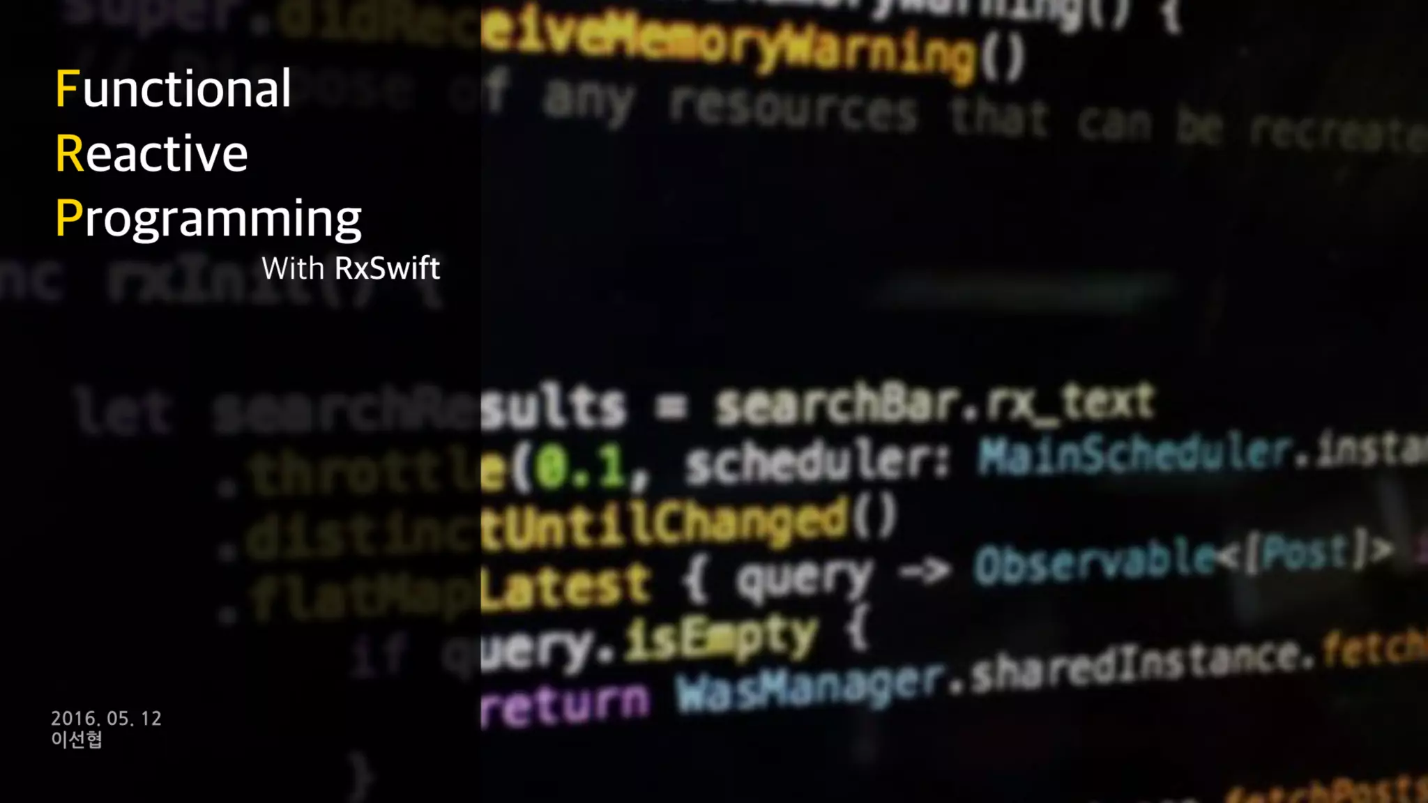 Functional Reactive Programming With RxSwift