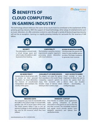8 BENEFITS OF CLOUD COMPUTING IN GAMING INDUSTRY