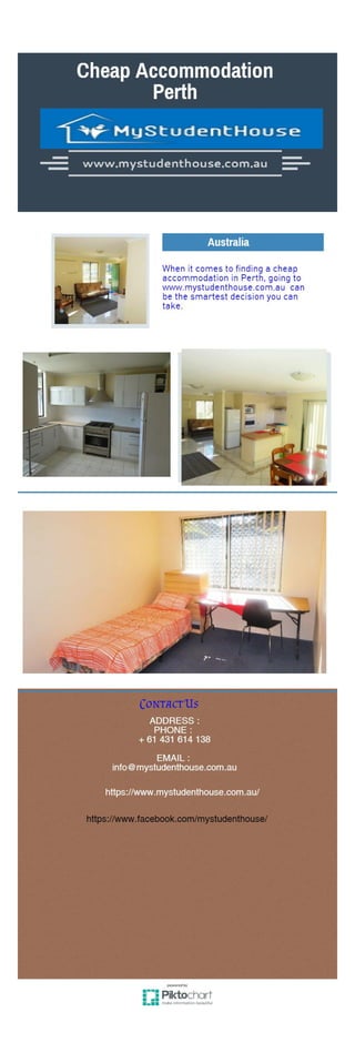 Cheap Accommodation Perth, Australia - www.mystudenthouse.com.au