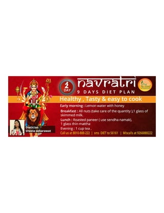 Lose 4.5kg or10 lbs with NAVRATRI DIET