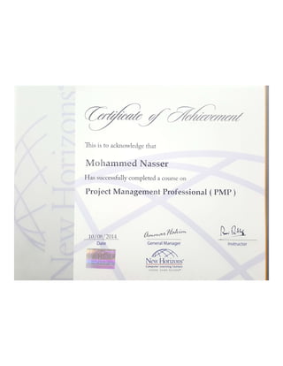 Project Management Professional Certificate | PDF