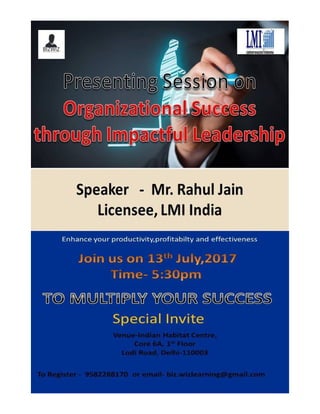 Session on 13th July,2017 at India habitat Centre