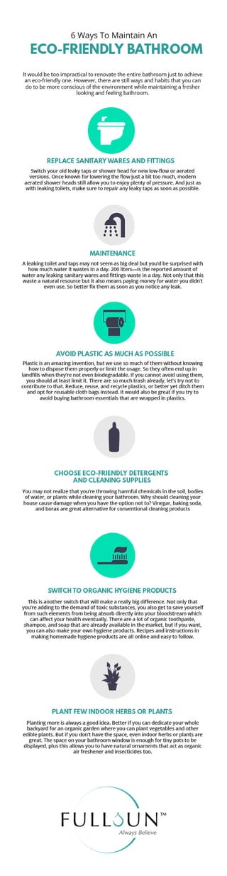 6 Ways To Maintain An Eco-Friendly Bathroom