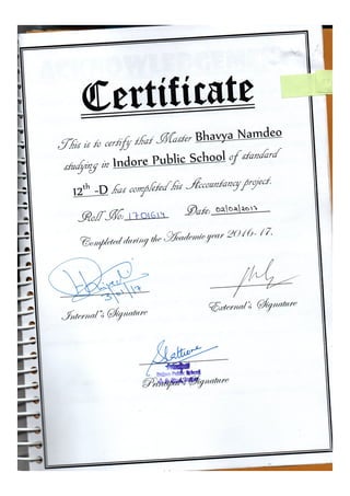  Accountancy class 12 comprehensive project (all 3 projects covered)