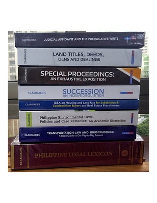 Law books authored by Atty. Alvin T. Claridades
