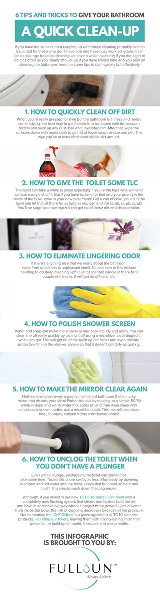 6 Tips And Tricks To Give Your Bathroom A Quick Clean-Up