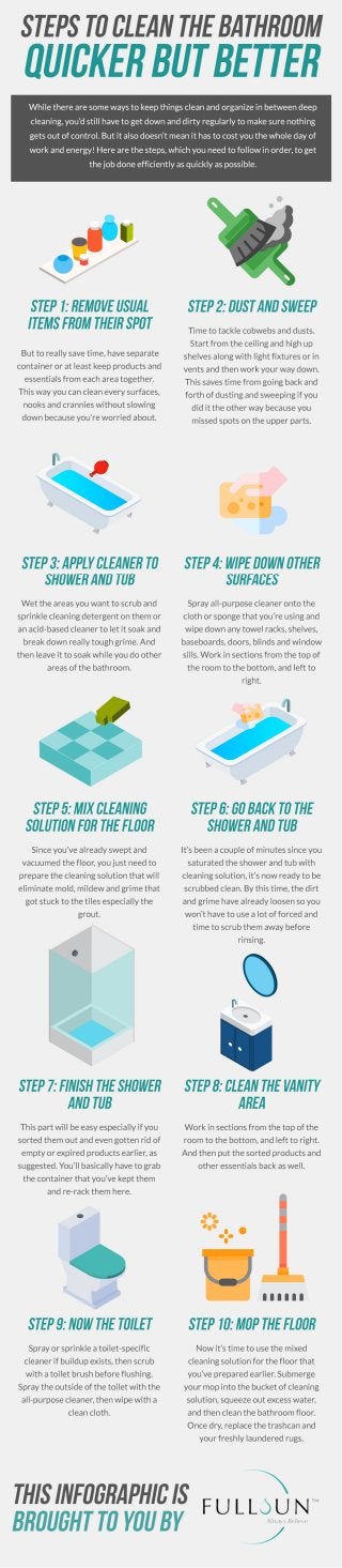  Steps To Clean The Bathroom Quicker But Better